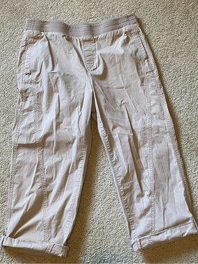 Chico’s Khaki Cropped Pants Size 2 (US 10/12) EUC